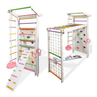 Спортивний куточок трансформер із скелелазкою і дошкою